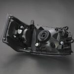 DEPOデポ製ヘッドライトAssy【艶消BK】1/2型専用 純正ﾚﾍﾞﾗｲｻﾞｰ移植ﾓﾃﾞﾙ